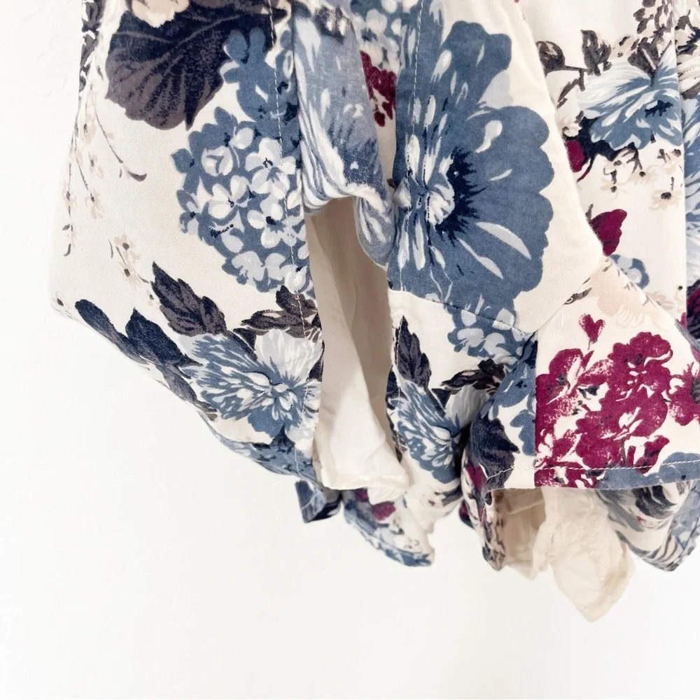 Urban Outfitters Kimchi Blue Ashley Romper White Purple Floral Size Small - Picture 7 of 12